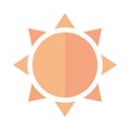 Sun summer weather sky flat icon style