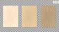 Sun sunburst texture vintage grungy beige abstract background set. Old brown paper in vintage retro style Royalty Free Stock Photo