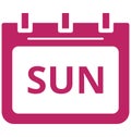 Sun, sunday Special Event day Vector icon that can be easily modified or edit. Royalty Free Stock Photo