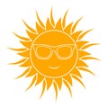 Sun with sunglasses Royalty Free Stock Photo