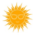 Sun with sunglasses Royalty Free Stock Photo