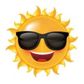 Sun With Sunglasses Royalty Free Stock Photo