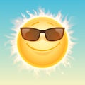 Sun in sunglasses illustration Royalty Free Stock Photo