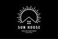Sun Sunrise House Roof Line Logo Design