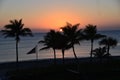 Sunrise Colors Light and dark come from the New Sun Off the South Florida Beach. Royalty Free Stock Photo