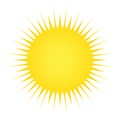 Sun and Sunshine symbol vector on a white isolated background