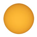 Sun with sunspots seen with telescope Royalty Free Stock Photo