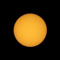 Sun with sunspots seen with telescope