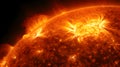 Sun surface, molten gases burning with exposions