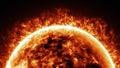 Sun surface with solar flares Royalty Free Stock Photo