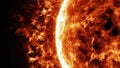 Sun surface with solar flares Royalty Free Stock Photo