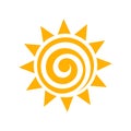 Sun swirl icon isolated