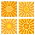 Sun symbols set.vector illustration.natute