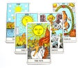The Sun Tarot Card Life energy vitality joy enlightenment warmth manifestation happiness Royalty Free Stock Photo