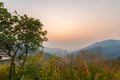 Sunset on the mountain.4 Royalty Free Stock Photo