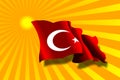 Sun and turkey flag