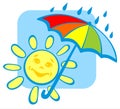 Sun with umbrella