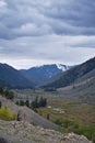 Sun Valley, Badger Canyon in Sawtooth Mountains National Forest Landscape panorama views from Trail Creek Road in Idaho. Royalty Free Stock Photo