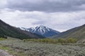 Sun Valley, Badger Canyon in Sawtooth Mountains National Forest Landscape panorama views from Trail Creek Road in Idaho. Royalty Free Stock Photo