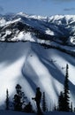 Sun Valley Skier In Silhouette Royalty Free Stock Photo