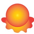 sun vector - sun icon looks like yolk Royalty Free Stock Photo