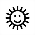 Sun vector icon modern and simple flat symbol for web site, mobile, logo, app, UI. Royalty Free Stock Photo