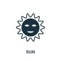 Sun vector icon symbol. Creative sign from icons collection. Filled flat Sun icon for computer and mobile Royalty Free Stock Photo