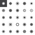 Sun vector icons set