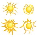 Sun vector image with no background