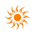 Sun Vector logo summer icon design. Sunburst star logo. Yellow sun symbol