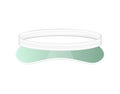 Sun visor hat in white and green design