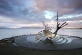 Sun Voyager monument, landmark of Reykjavik city.