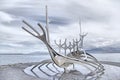 Sun Voyager monument, landmark of Reykjavik, Iceland