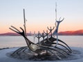 The Sun Voyager dreamboat sculpture in Reykjavik, Iceland