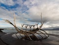 Sun Voyager sculpture in Reykjavik Iceland Royalty Free Stock Photo