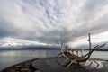 Sun Voyager sculpture in Reykjavik Iceland Royalty Free Stock Photo