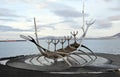 The Sun Voyager sculpture, Reykjavik, Iceland Royalty Free Stock Photo