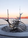 The Sun Voyager sculpture, Reykjavik, Iceland Royalty Free Stock Photo