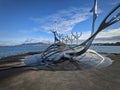 The Sun Voyager sculpture in Reykjavik Iceland