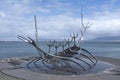 The Sun Voyager sculpture by Jon Gunnar Amason in Reykjavik, Iceland.