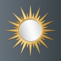 Sun wall mirror design. Sunburst Elegance Royalty Free Stock Photo