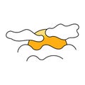 sun warm shine summer clouds icon element