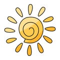 sun warm shine summer vacation icon element