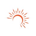 Sun Wave Logo Template vector symbol