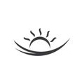 Sun waves simple identity monogram logo vector