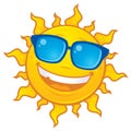 Sun Wearing Sunglasses Royalty Free Stock Photo