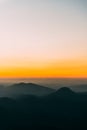 The sun will rise soon. Dawn in the mountains Royalty Free Stock Photo