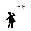 Sun, woman, problem, lupus icon. Element of systemic lupu icon. Premium quality graphic design icon. Signs and symbols collection
