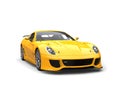 Sun yellow urban sports car - studio shot