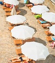 Sunbath in a beach